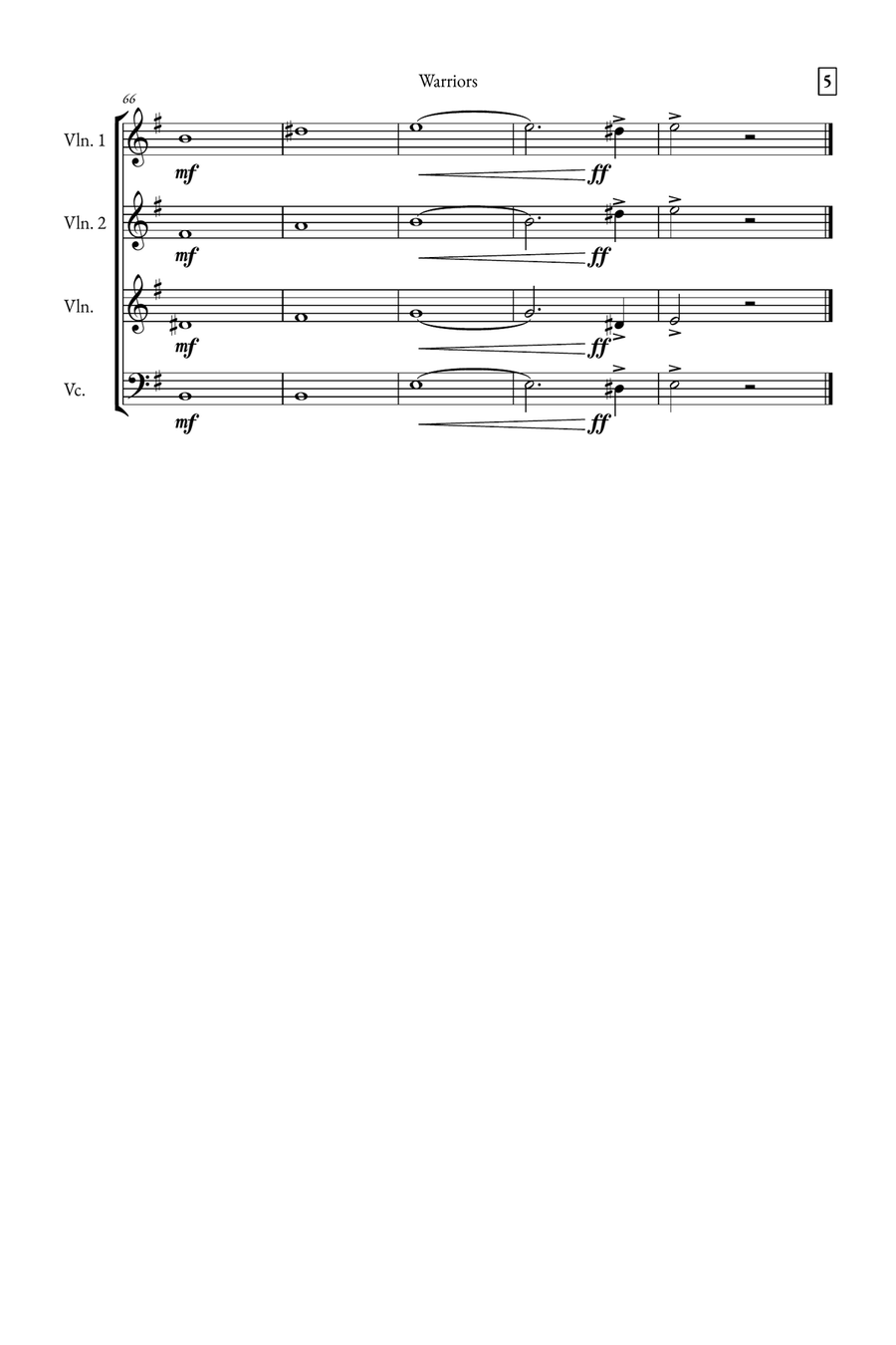 Warriors String Quartet scores gallery preview page 5