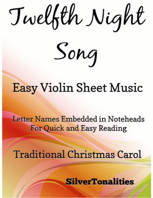 Book cover for Twelfth Night Song Easy Violin Sheet Music