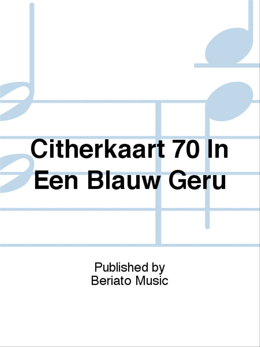 Citherkaart 70 In Een Blauw Geru Zither scores gallery preview page 1