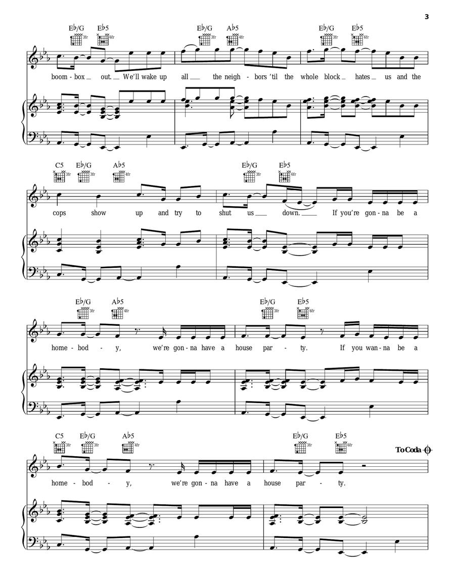 House Party Piano, Vocal, Guitar scores gallery preview page 3