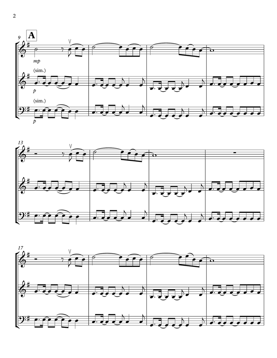 A Sky Full Of Stars String Trio scores gallery preview page 2