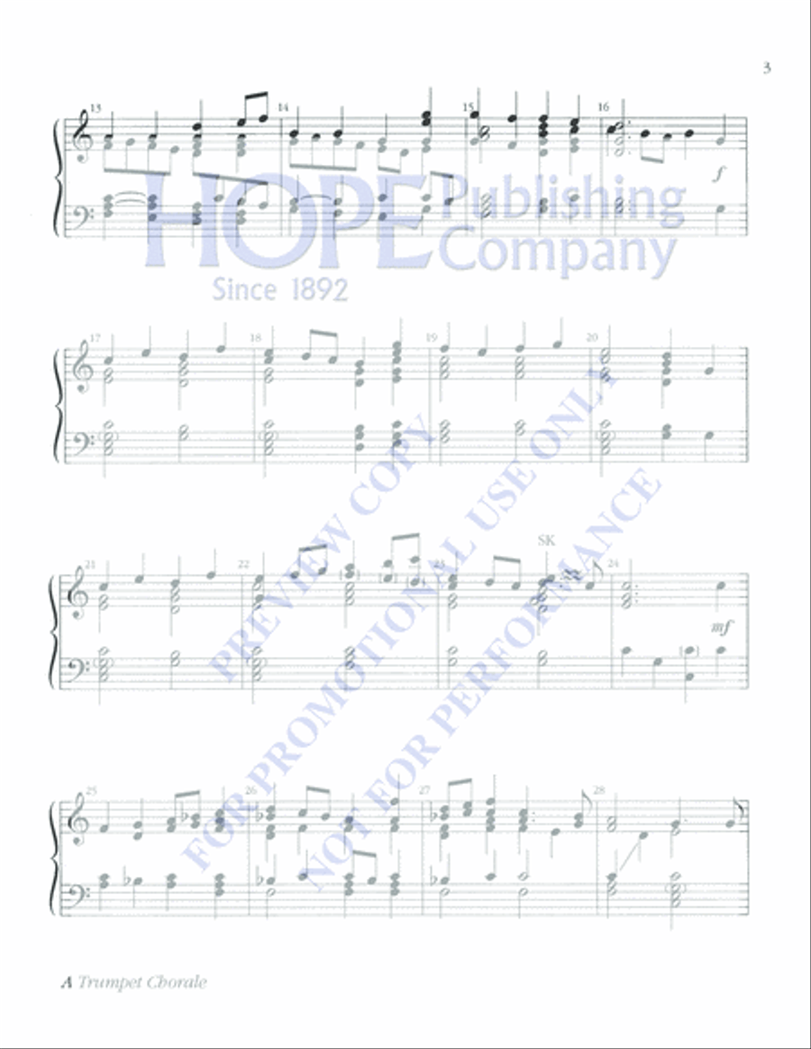 A Trumpet Chorale A Trumpet Chorale 3-Octaves scores gallery preview page 3