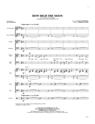 Book cover for How High the Moon: Score