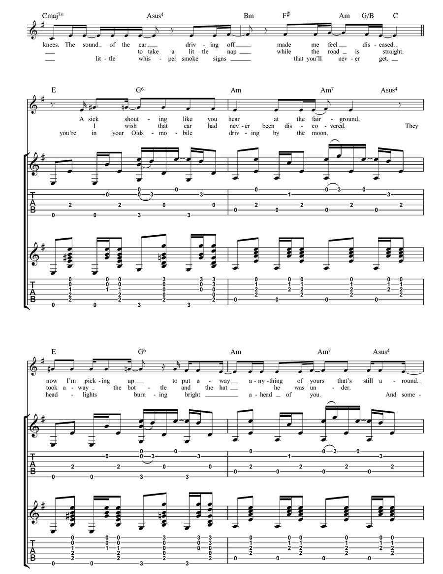 Condor Ave. Guitar Tablature scores gallery preview page 3