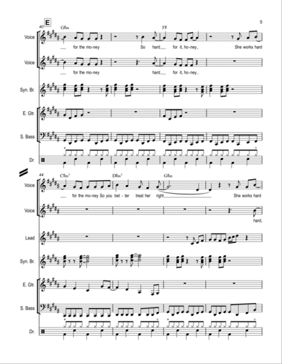 She Works Hard For The Money Small Ensemble scores gallery preview page 5