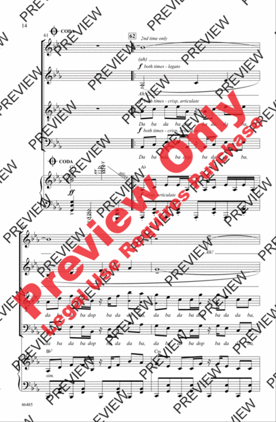 Another Day of Sun 4-Part scores gallery preview page 14