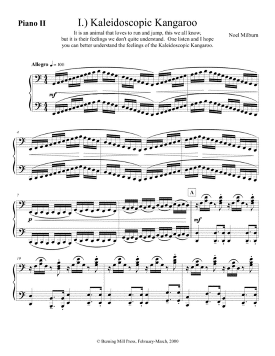 Wild Animals of the World- Written for 4-hand Piano image number null