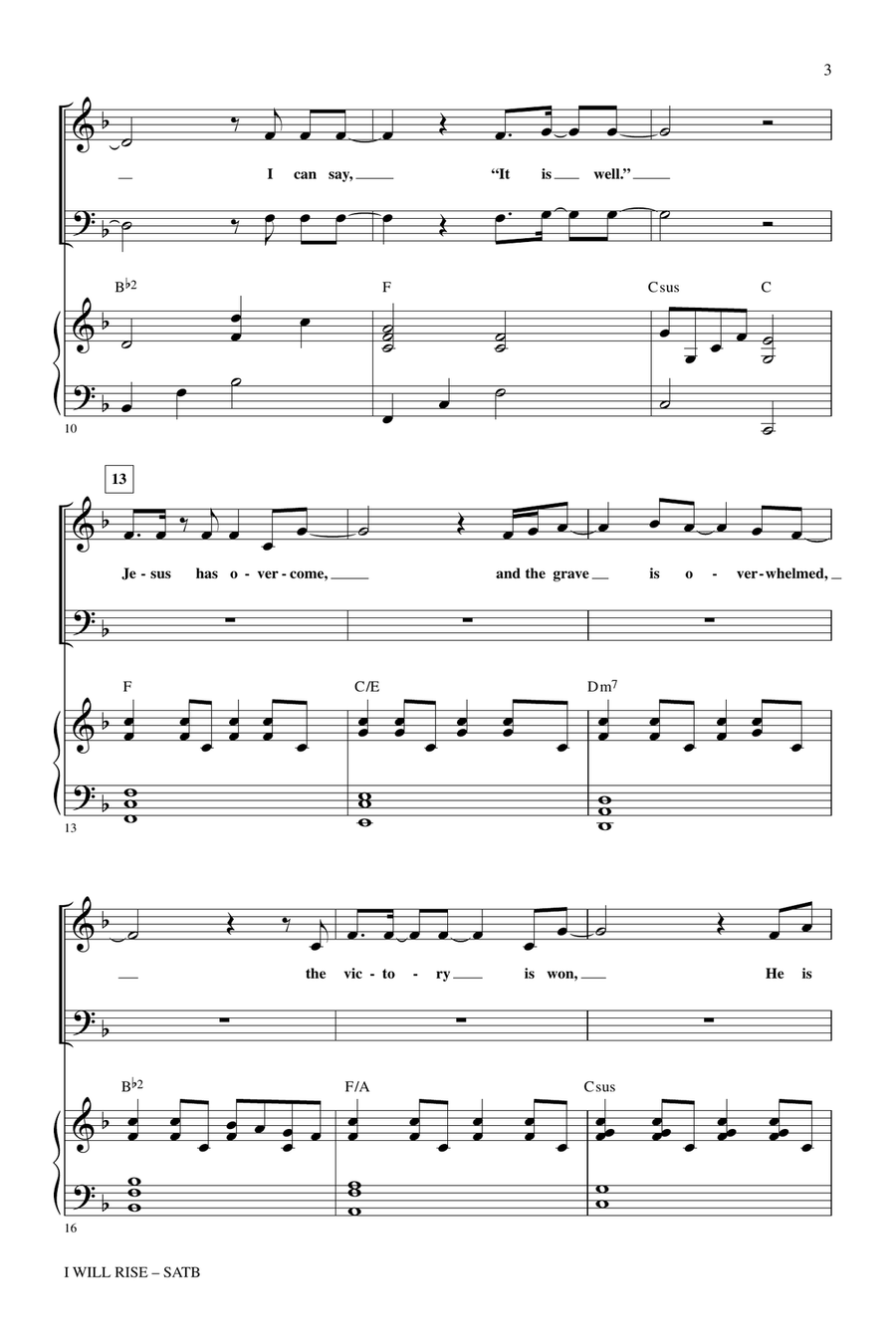 I Will Rise 4-Part scores gallery preview page 2