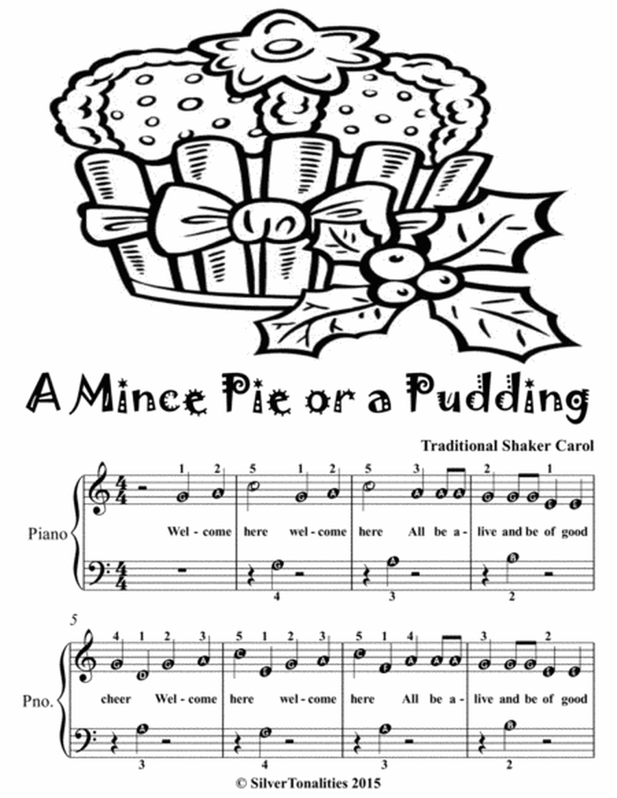 A Mince Pie or a Pudding Easiest Piano Sheet Music 2nd Edition