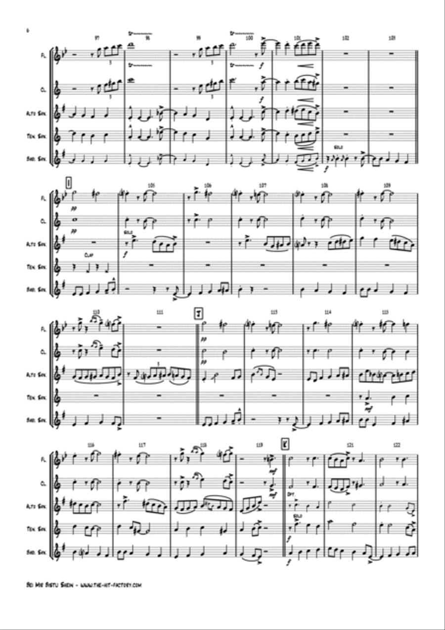 Bei Mir Bist Du Schon (means That You're Grand) Woodwind Quintet scores gallery preview page 6