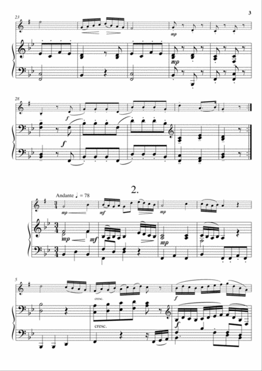 A Mozart Suite (for Alto Saxophone and Piano) Alto Saxophone scores gallery preview page 2
