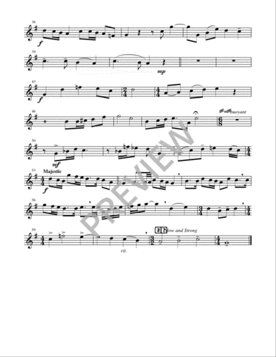 Jubilee Gloria - Instrument edition C Trumpet scores gallery preview page 3