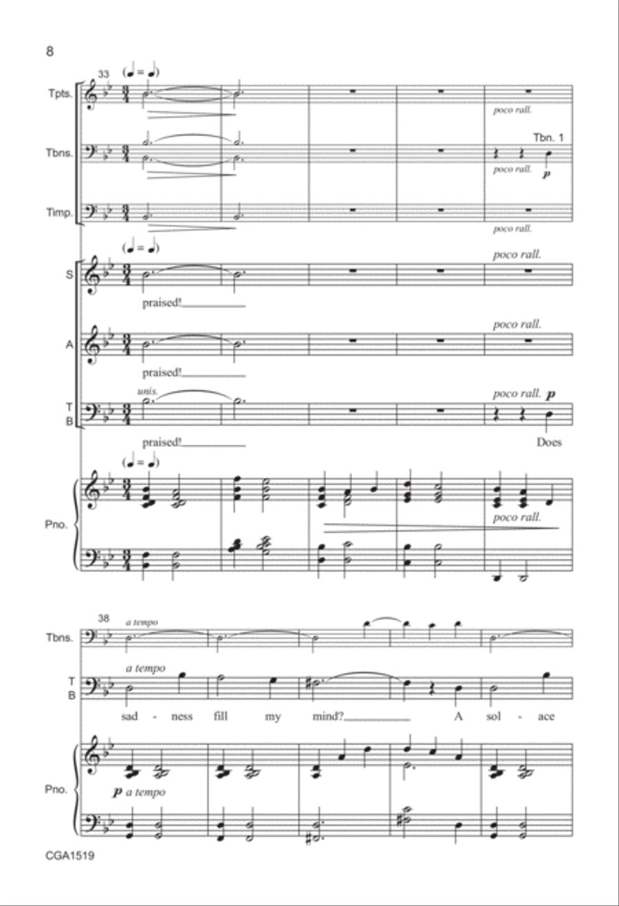 When Morning Gilds the Skies 4-Part scores gallery preview page 8