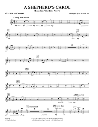 A Shepherd's Carol (Based On The First Noel) - Bb Tenor Saxophone