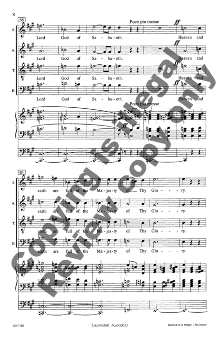 I. Te Deum 4-Part scores gallery preview page 8