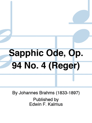Sapphic Ode, Op. 94 No. 4 (Reger)