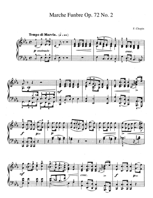 Book cover for Chopin Funeral March Op. 72 No. 2 in C Minor