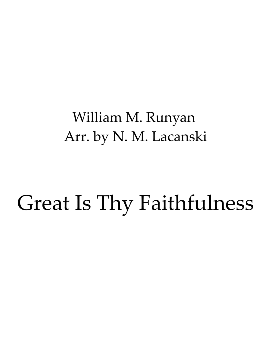 Great Is Thy Faithfulness String Quartet scores gallery preview page 1