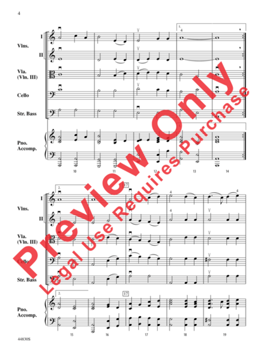 Smoky Mountain Christmas String Orchestra scores gallery preview page 5