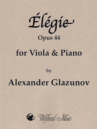 Book cover for Elegie, op. 44