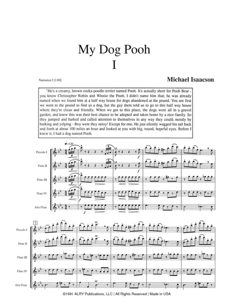 My Dog Pooh for Flute Choir and Narrator