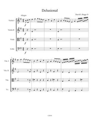 Quartet 4 Delusional - Easy String Quartet