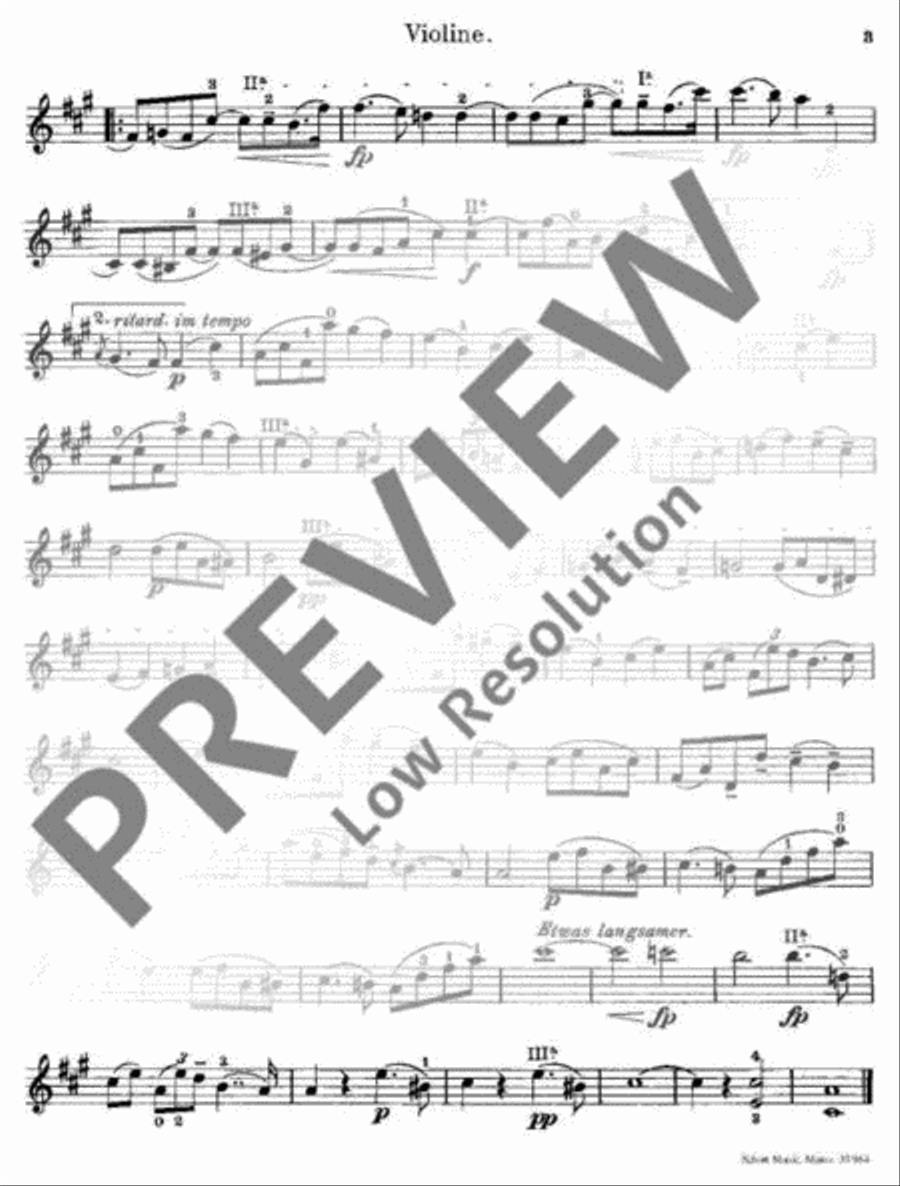 Romance in A Major Violin Solo scores gallery preview page 4