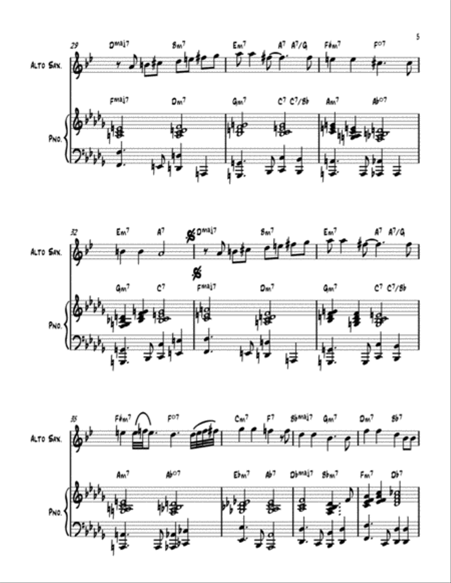 A Nightingale Sang In Berkeley Square Alto Saxophone scores gallery preview page 5