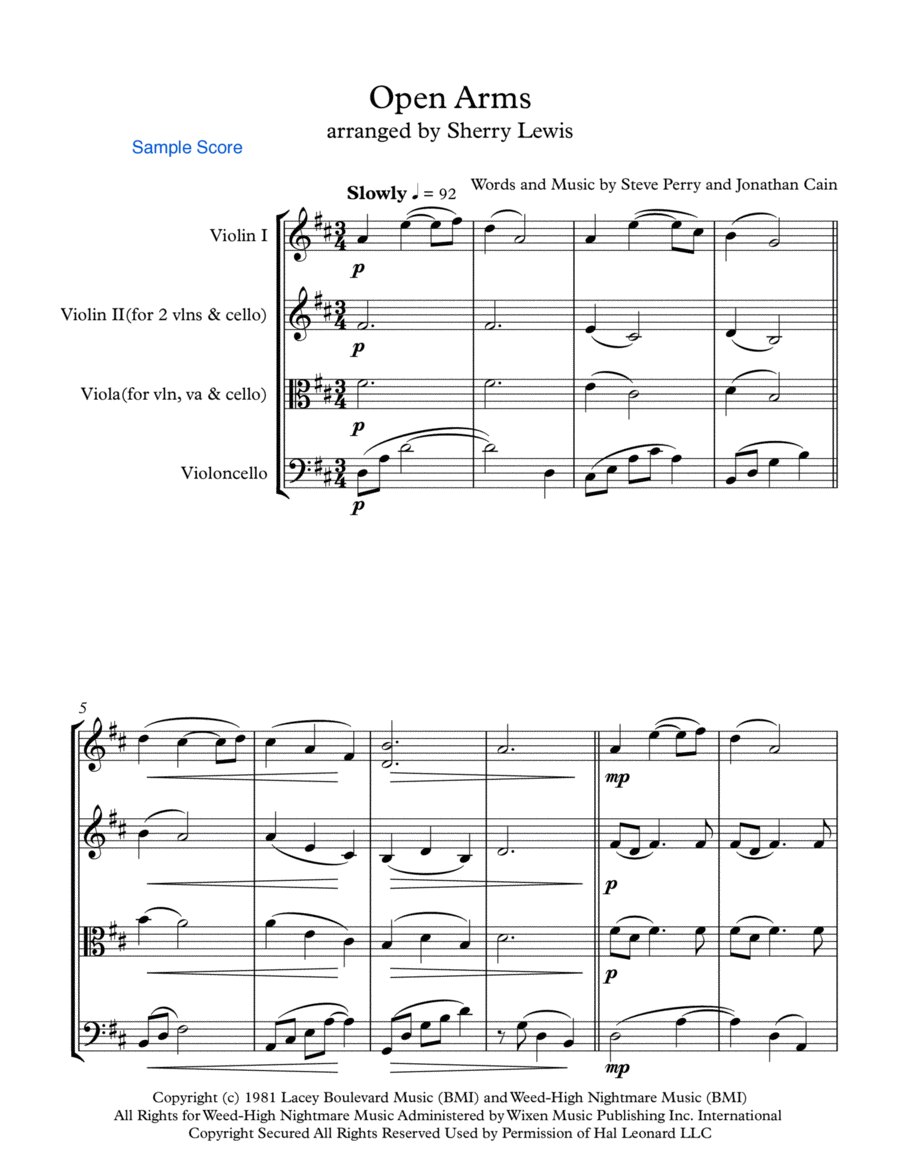 Open Arms String Trio scores gallery preview page 1