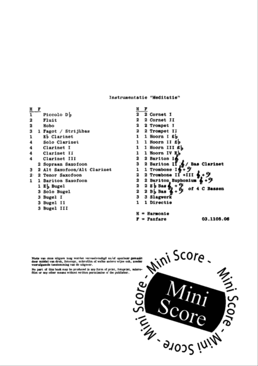 Meditatie Meditatie Concert Band scores gallery preview page 3