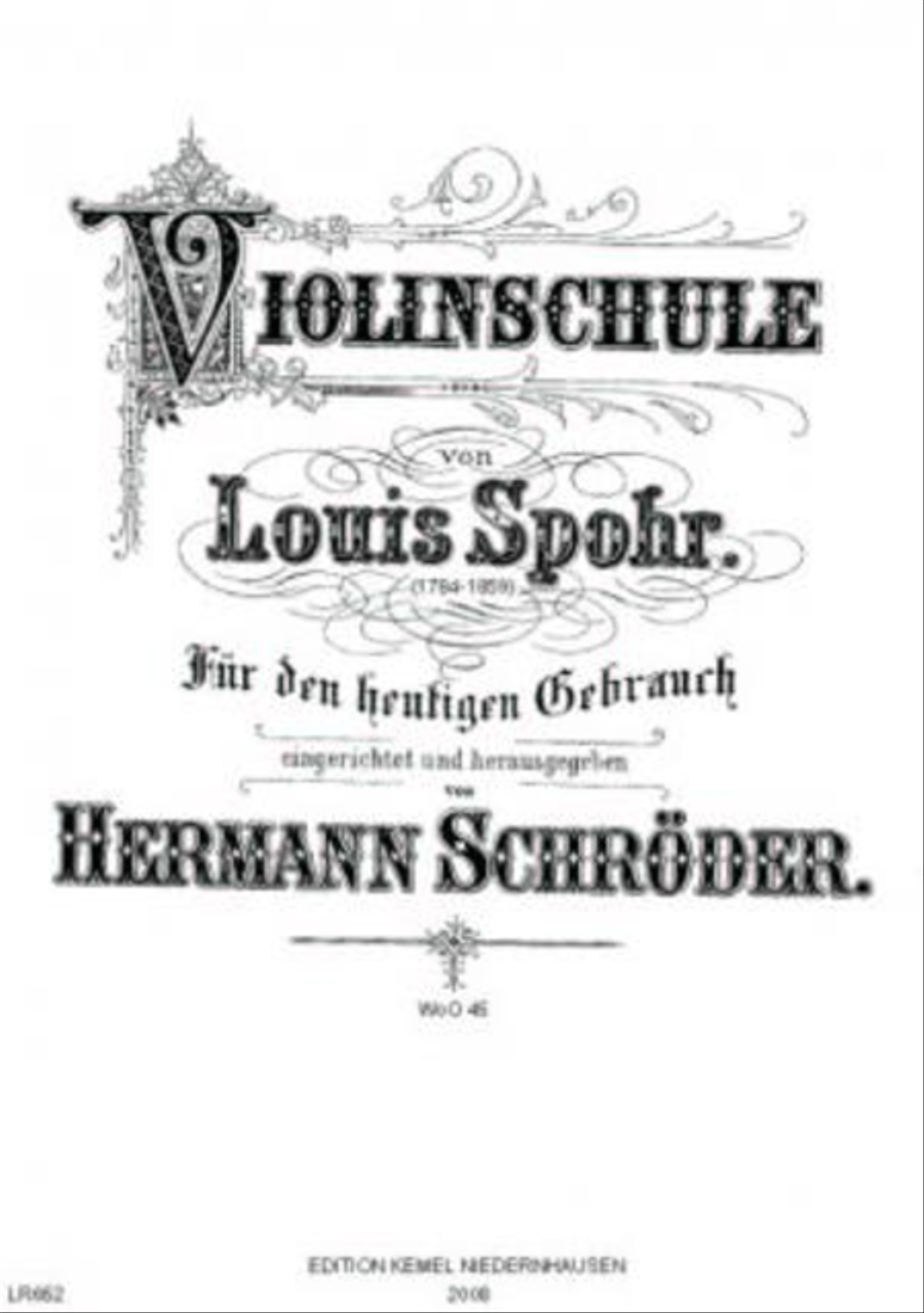 Book cover for Violinschule, WoO 45 Schröder, Hermann, ed