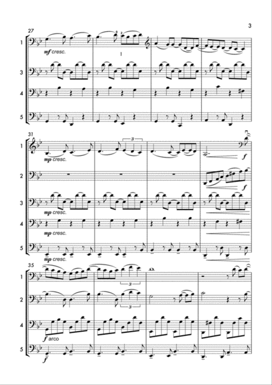 Vicini e lontani (Cello Quartet / Cello Quintet) String Quartet scores gallery preview page 4
