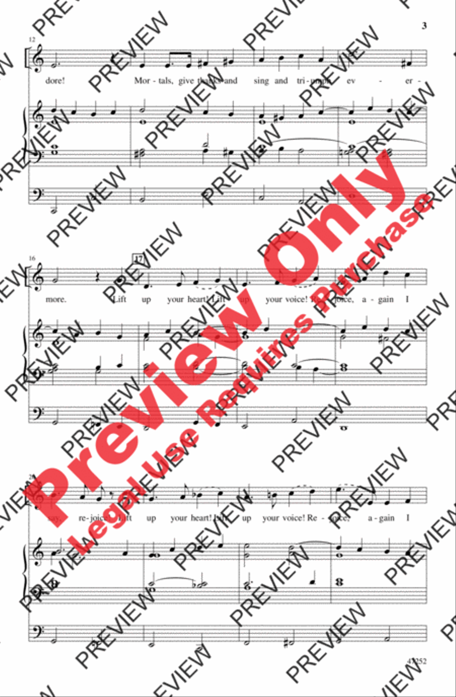 Rejoice, the Lord Is King! 4-Part scores gallery preview page 3