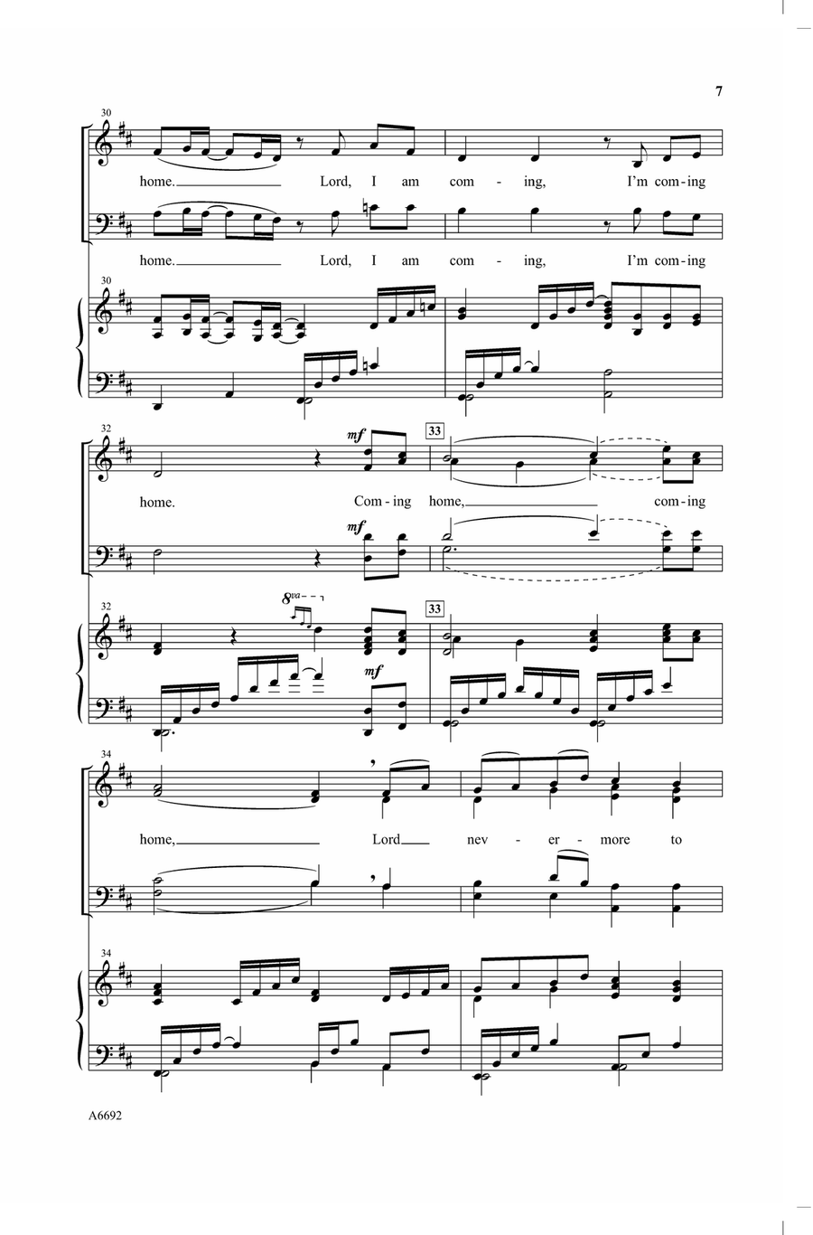 Coming Home Coming Home 4-Part scores gallery preview page 5