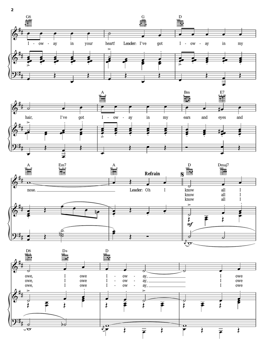 All I Owe Ioway All I Owe Ioway Piano, Vocal, Guitar scores gallery preview page 2