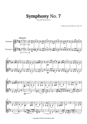 Symphony No. 7 by Beethoven for Trumpet Duet