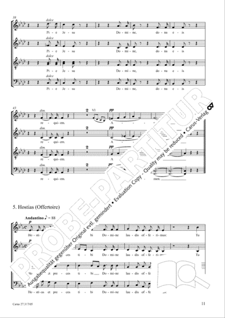 Messe de Requiem 4-Part scores gallery preview page 12