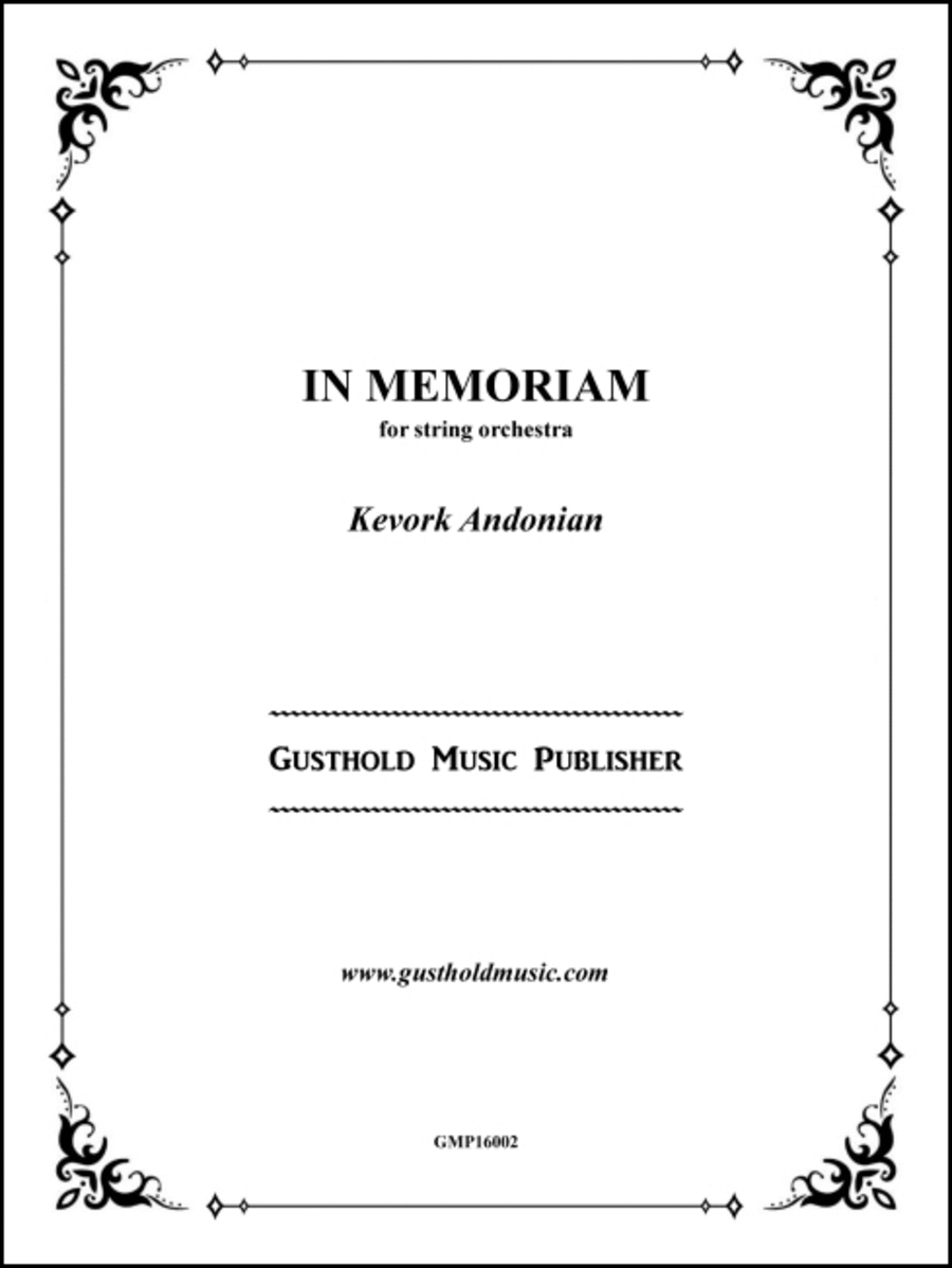 In Memoriam String Orchestra scores gallery preview page 1