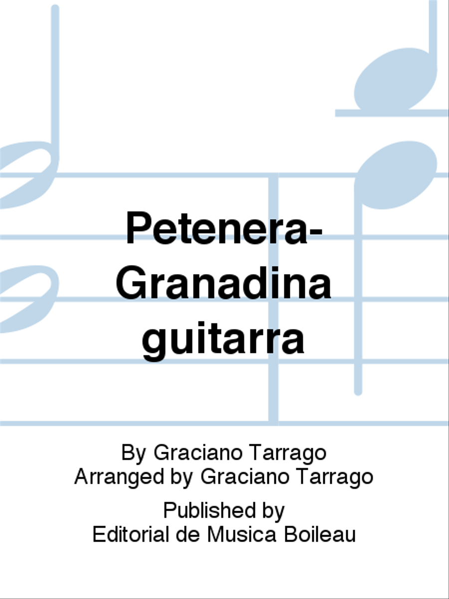 Petenera-Granadina guitarra Guitar scores gallery preview page 1