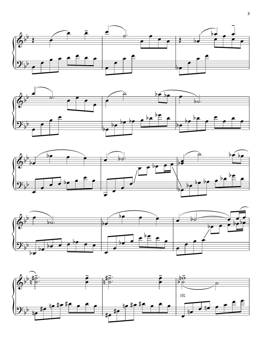 Megan's Dream Piano Solo scores gallery preview page 3