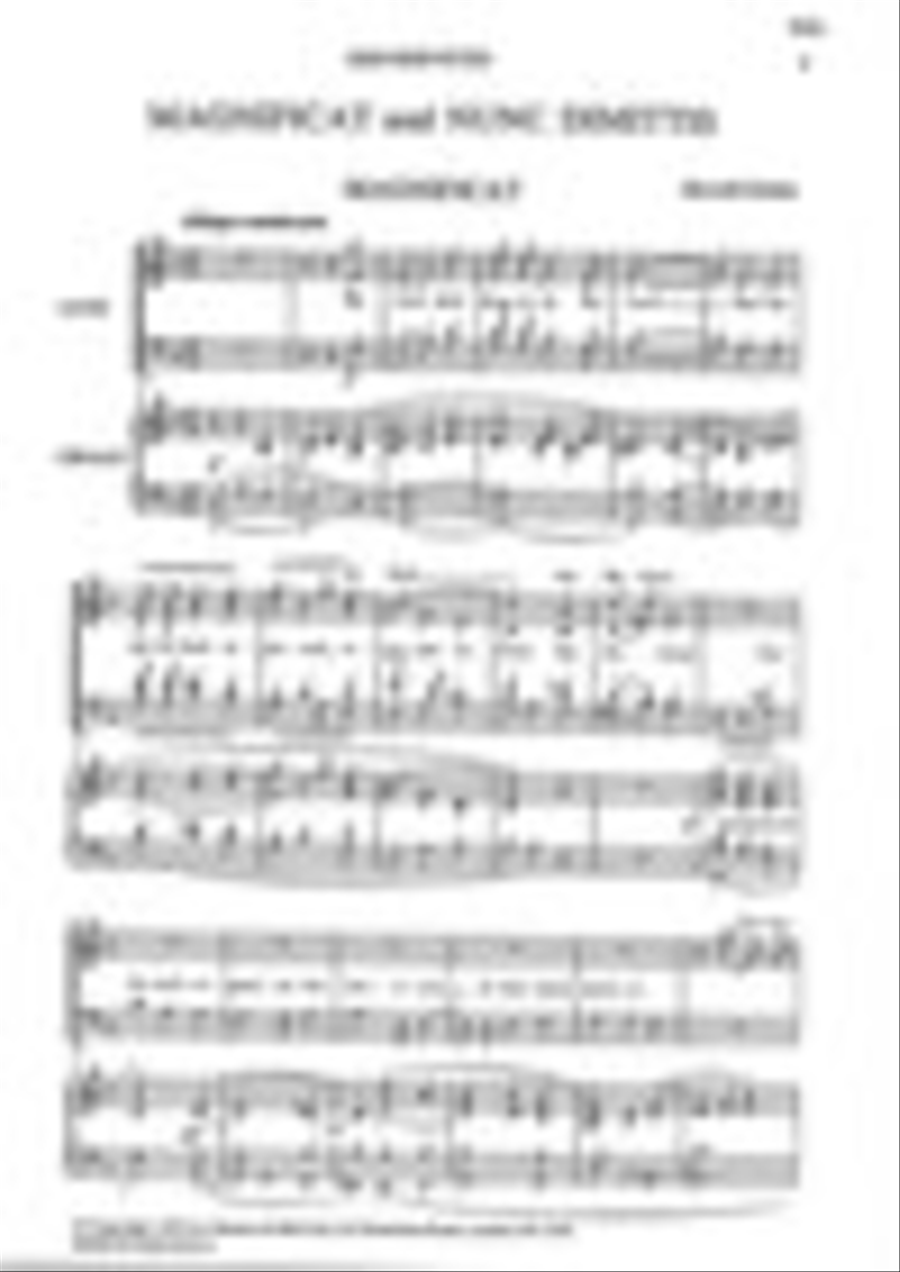 Magnificat and Nunc Dimittis in F 4-Part scores gallery preview page 1