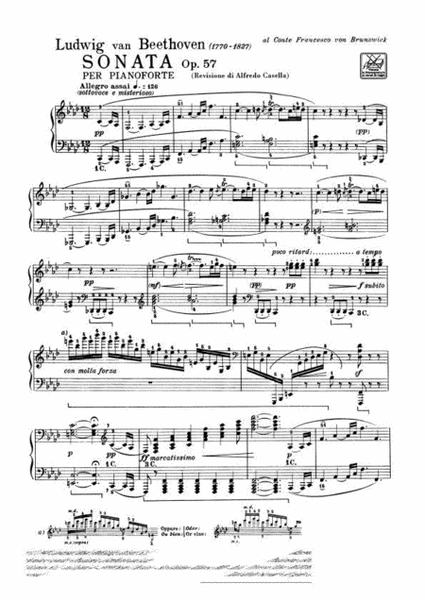 32 Sonate: N. 23 In Fa Min. Op. 57 'Appassionata'