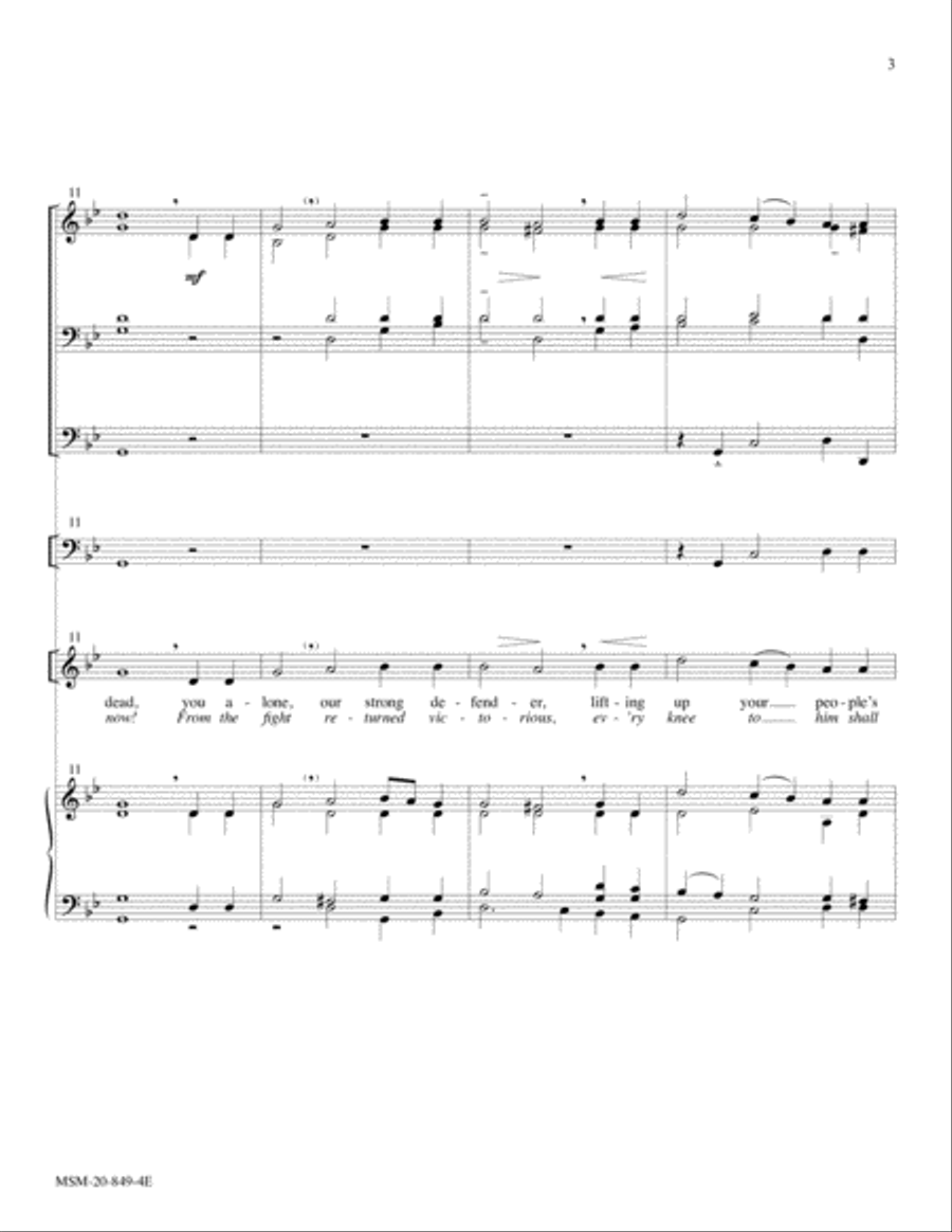 Lord, Enthroned in Heavenly Splendor (Bryn Calfaria) 4-Part scores gallery preview page 3