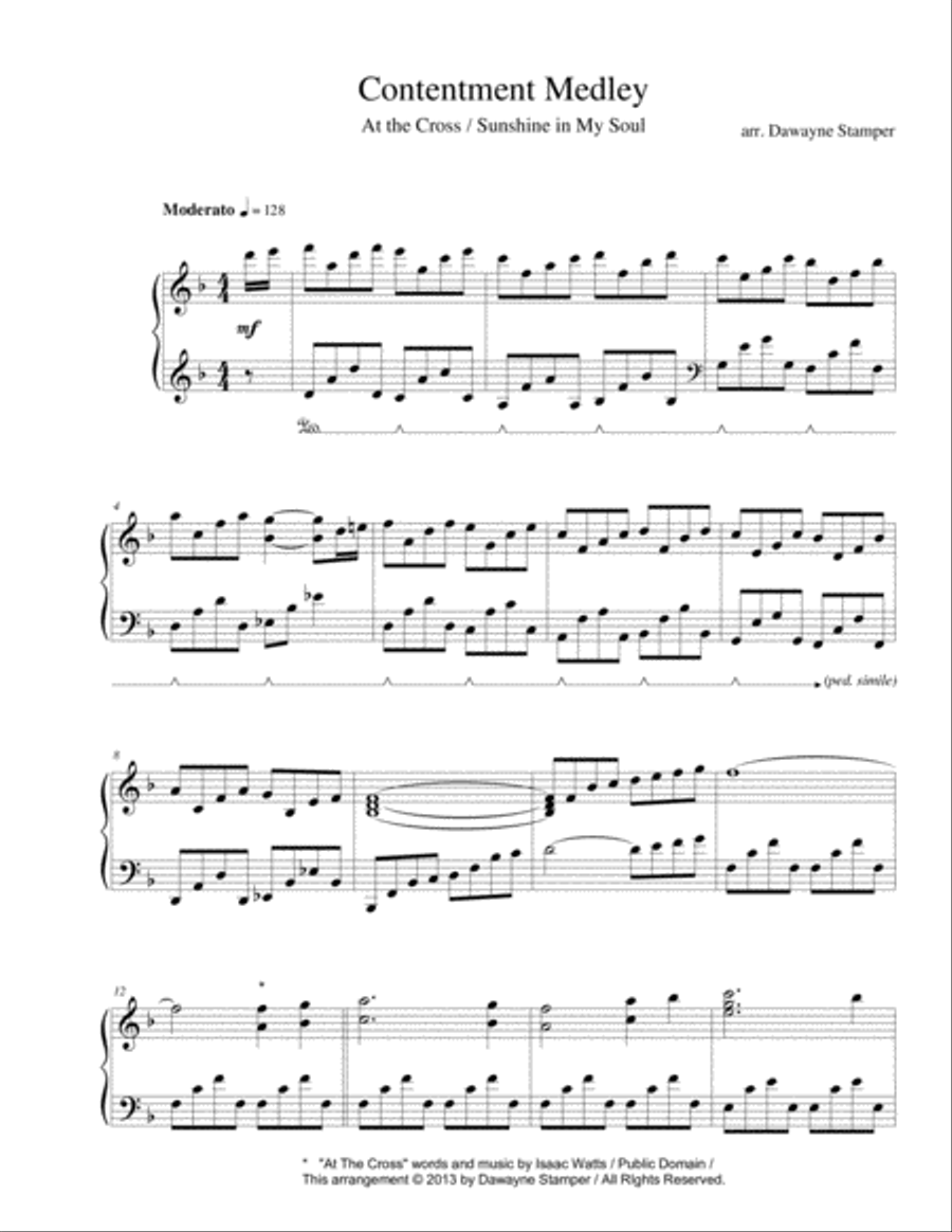 Contentment Medley Contentment Medley Piano Solo scores gallery preview page 2