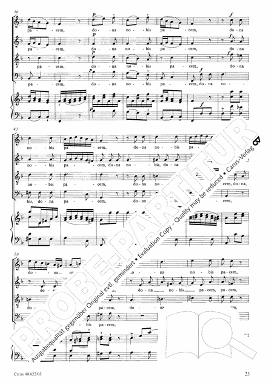 Missa brevis in D minor Missa brevis in D minor 4-Part scores gallery preview page 28