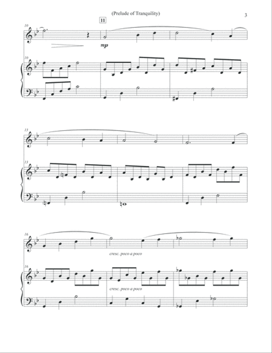 Prelude of Tranquility - Oboe & Piano Piano scores gallery preview page 3