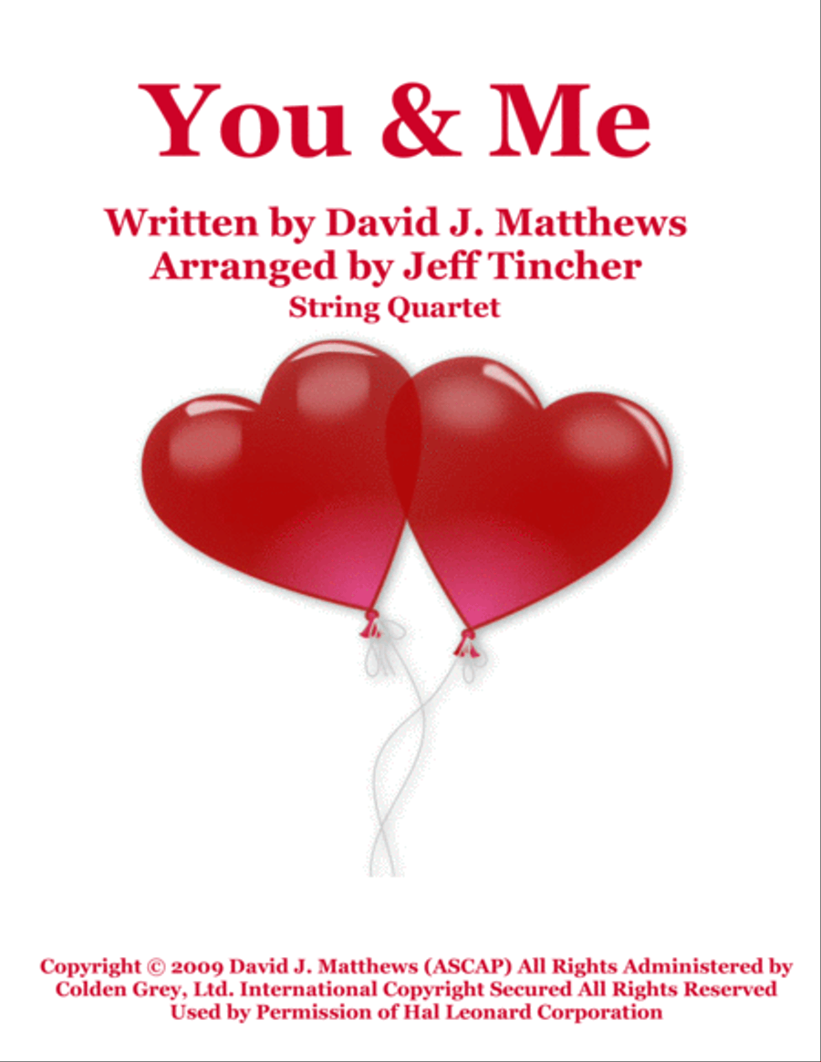 You & Me You & Me String Quartet scores gallery preview page 1