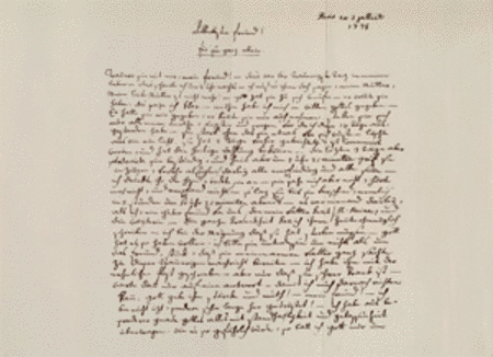 Letter to Abbe Joseph Bullinger concerning the death of Mozart's Mother