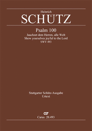 Book cover for Psalm 100. "Jauchzet dem Herren, alle Welt"