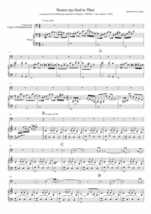 Nearer my God to Thee (piano & violoncello) - EARLY/INTERMEDIATE